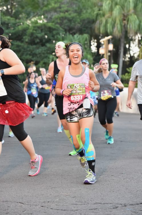 woman running a half-marathon