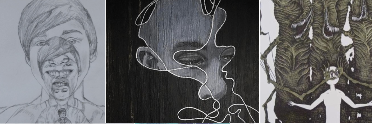 How My Mental Illness Launched a Creative Community photos of art pieces created by people struggling with mental illness