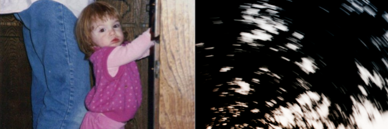 How Admitting the Truth of My Childhood Abuse Is Setting Me Free old photo of a small girl standing at a counter