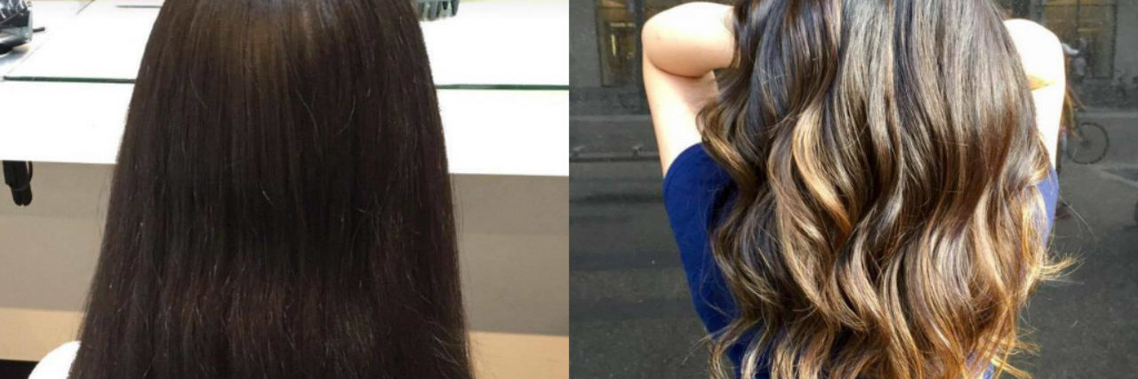 What My Recent Haircut Meant to Me as Someone With Mental Illness haircut split screen