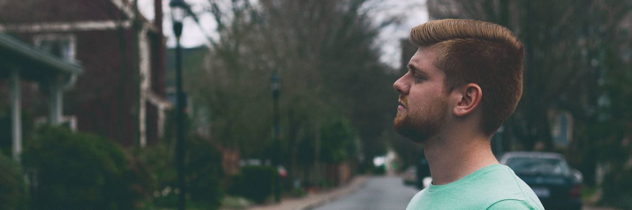 7 Ways to Respond to Unhelpful Anxiety 'Tips' man green shirt