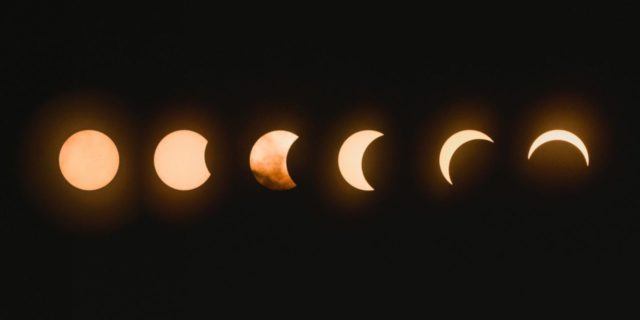 solar eclipse 2017 phases composite on black