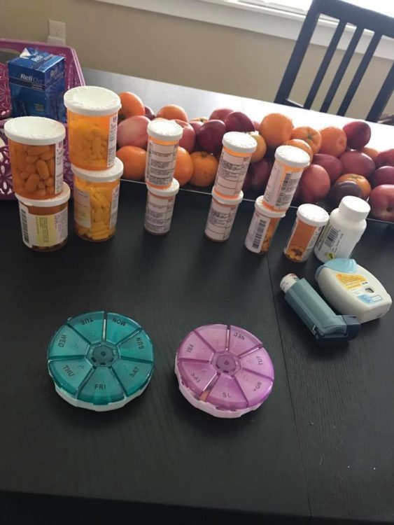 medications and pill bottles