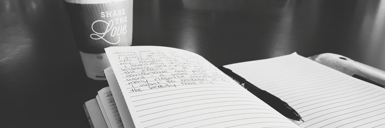 What I’ve Learned as a Chronically Ill Student A journal and pen by a cup of coffee.