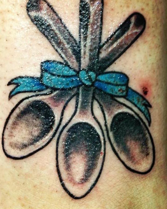 bouquet of spoons tattoo