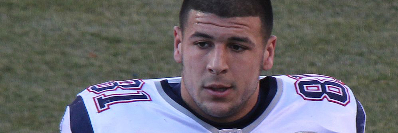Aaron Hernandez Is the Most Recent Football Player to Be Diagnosed With CTE After Dying By Suicide Photo of Aaron Hernandez