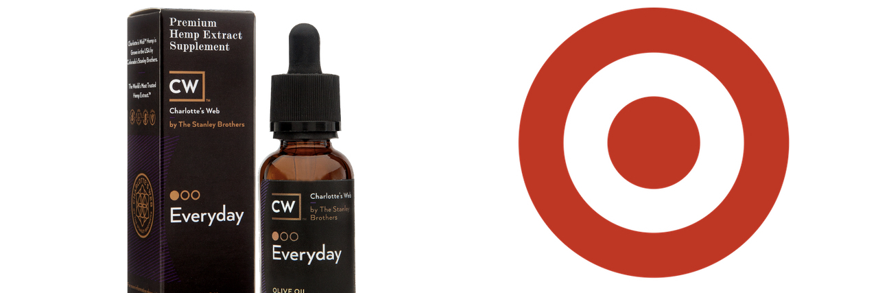 Target Pulls CBD Products From Its Offerings After One Week CBD bottle and Target logo