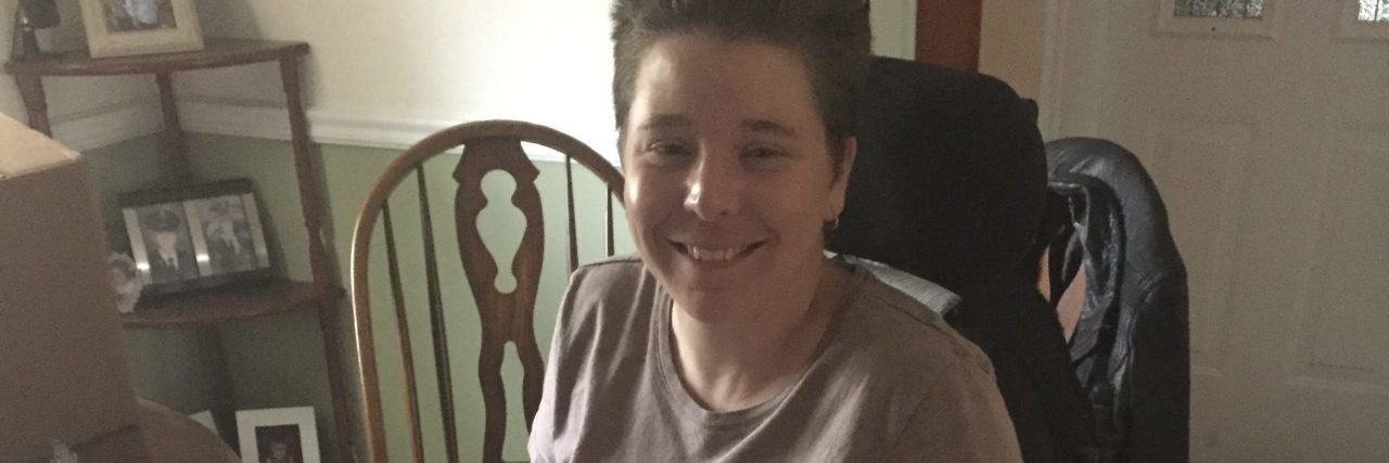 Please Don't Call Me 'Wheelchair Bound' Marie in her power wheelchair.