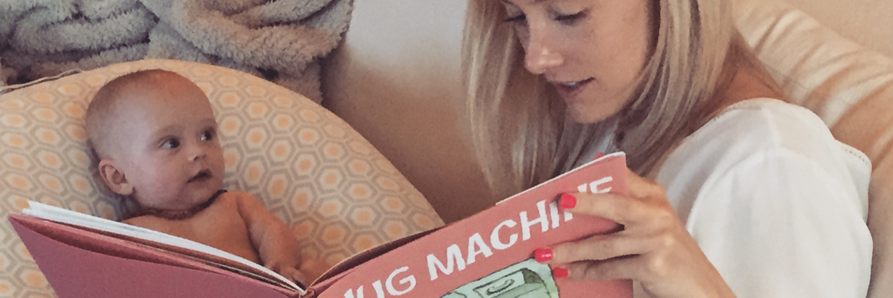 Drugs, Hugs, and Losing My Jugs: A Breast Cancer Journal - May 15, 2015 Jessica Sliwerski reading to daughter.