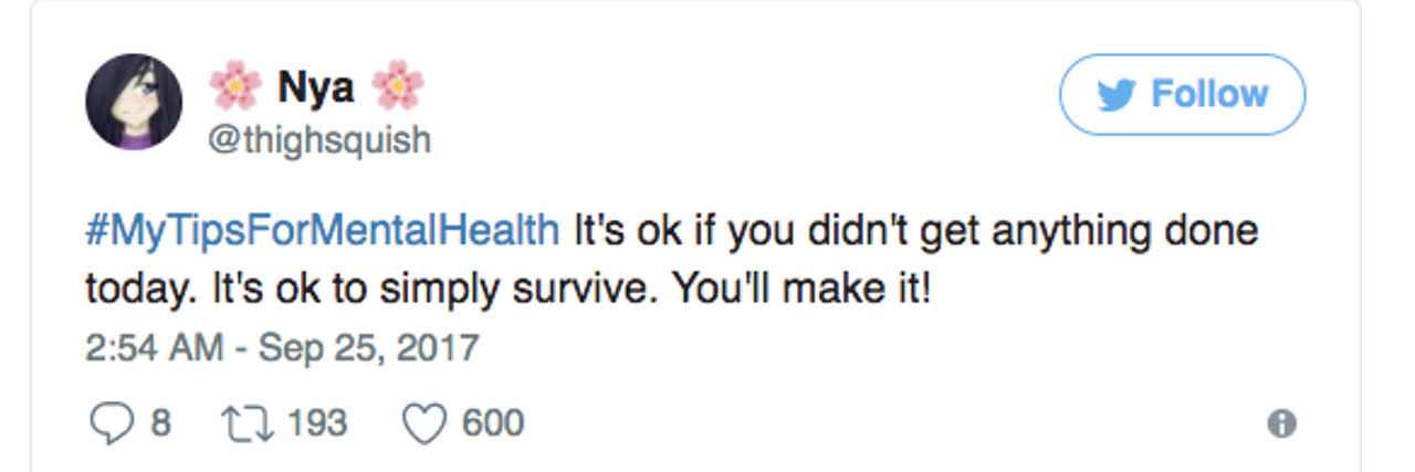 #MyTipsForMentalHealth Trends on Twitter, Inspiring Self-Care Tips