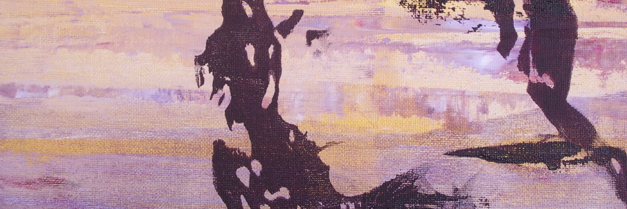 A Message From the Body You Starved for Too Long an original oil painting of highly stylised image