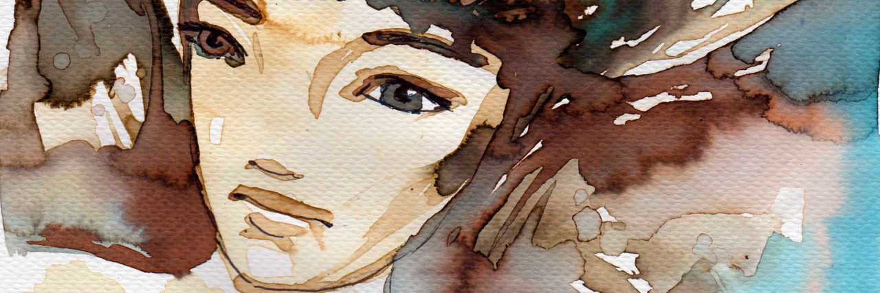 When Chronic Illness Leaves You Feeling Disconnected From the World A water color illustration of a woman with brown hair.