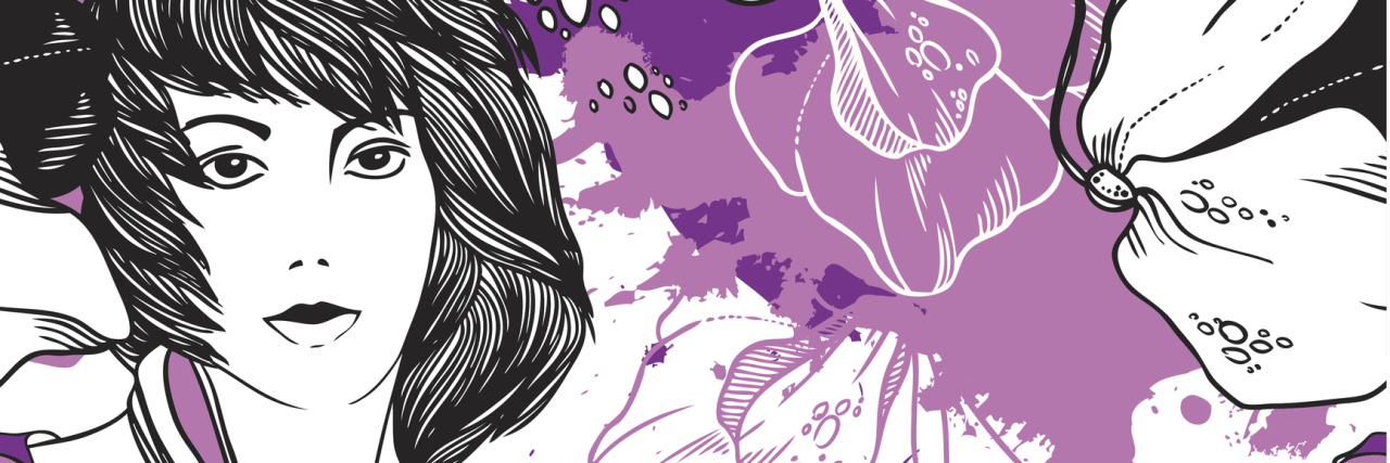 The Pain of Loneliness When You Live With Depression abstract vector seamless pattern with girl flowers and splashes