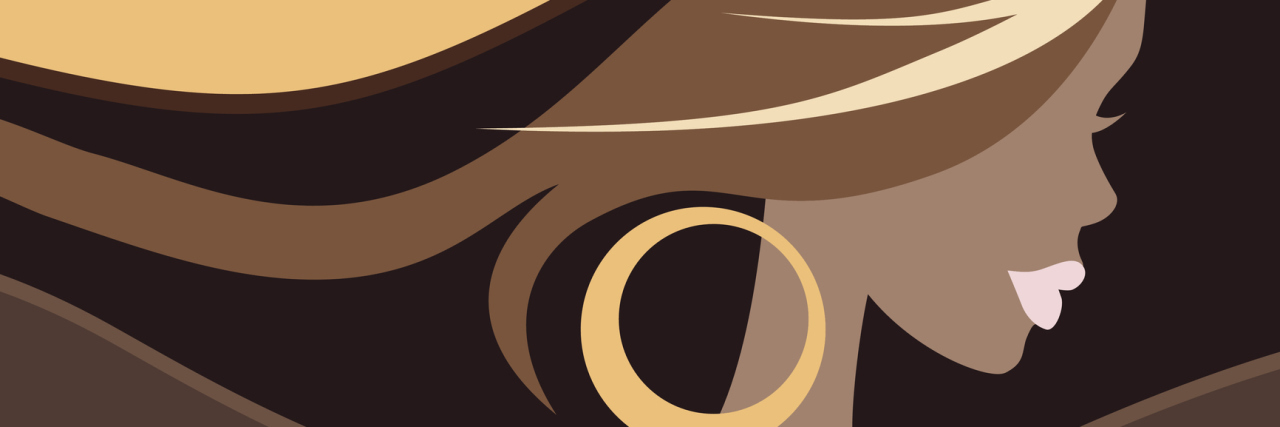 10 Mistakes I Made After My Lupus Diagnosis illustration of woman's profile and waving hair