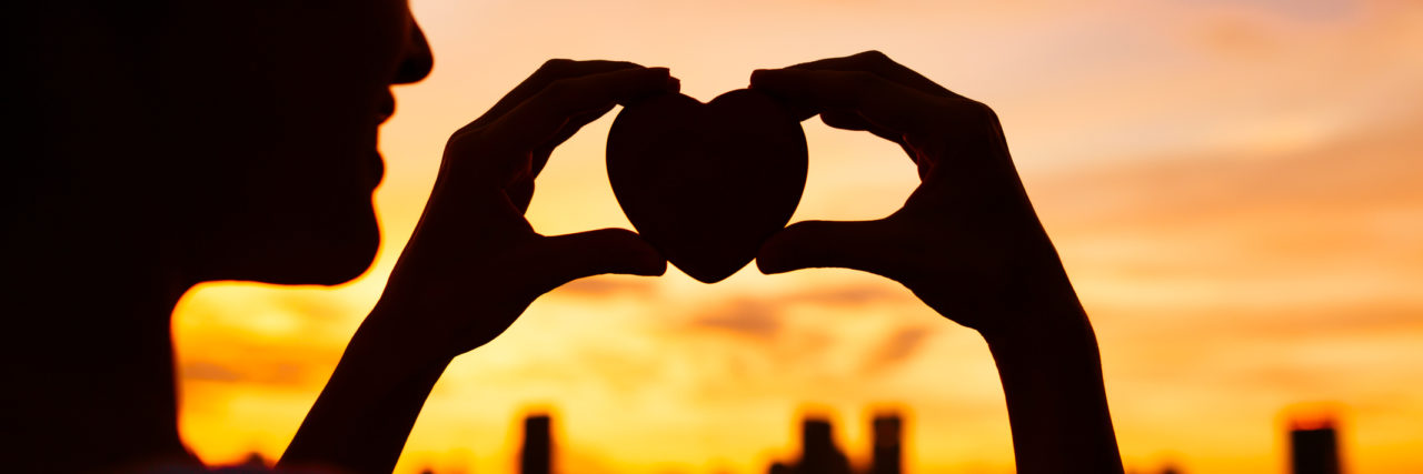 Give Blood. Save Lives. It's That Simple. Heart in the city silhouette