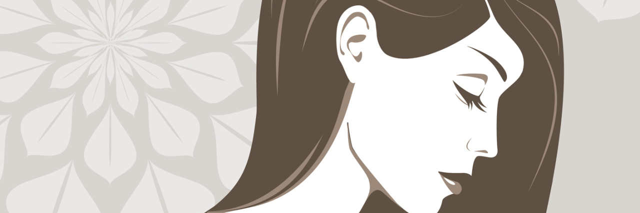 When People Only Remember Who You Were Before Mental Health Recovery Vector illustration of the beautiful girl with the long hair