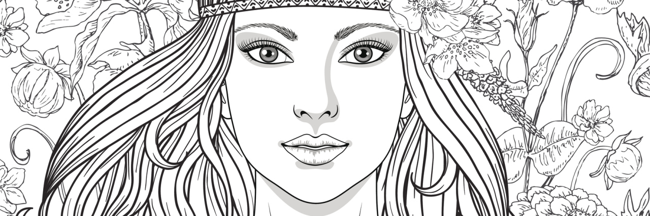 Accepting That I Am Disabled Due to Rheumatoid Arthritis black and white drawing of a woman with long hair
