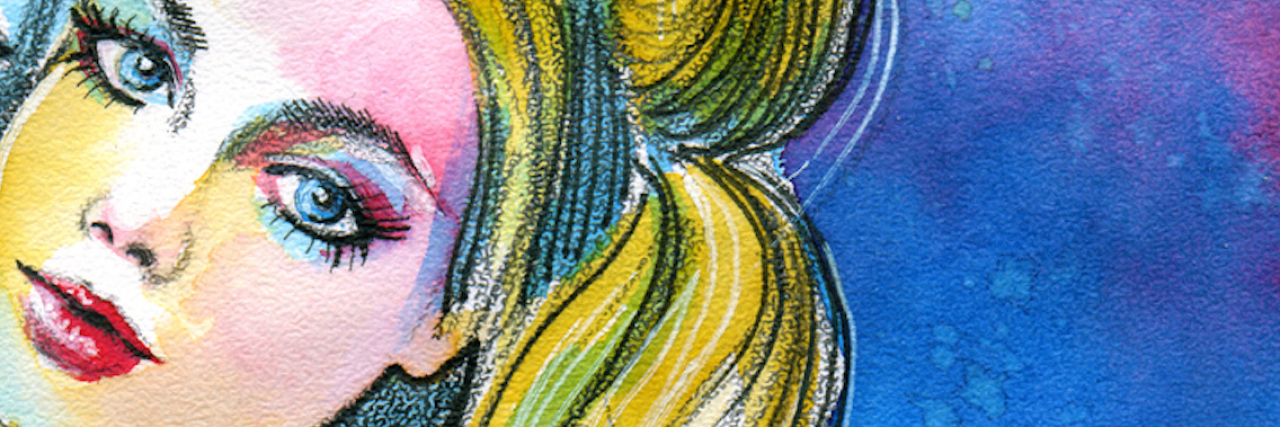 What You Don't Know About 'High-Functioning' Anxiety and Depression watercolor girl