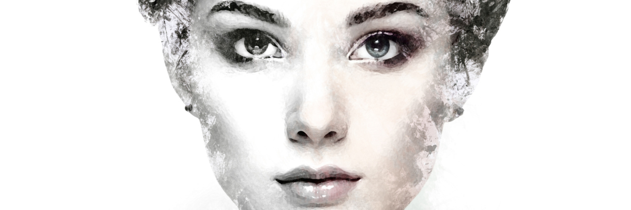 Ehlers-Danlos Syndrome: Asking for Help When You're in Pain photo of a woman with the edges of her face faded