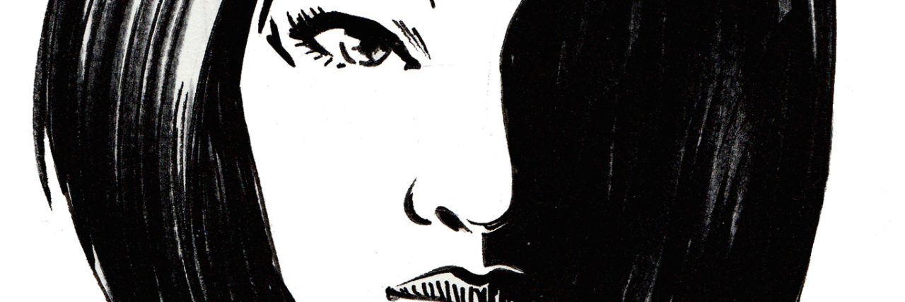 Why I Never Took My Suicidal Thoughts Seriously Ink drawing of a beautiful woman face