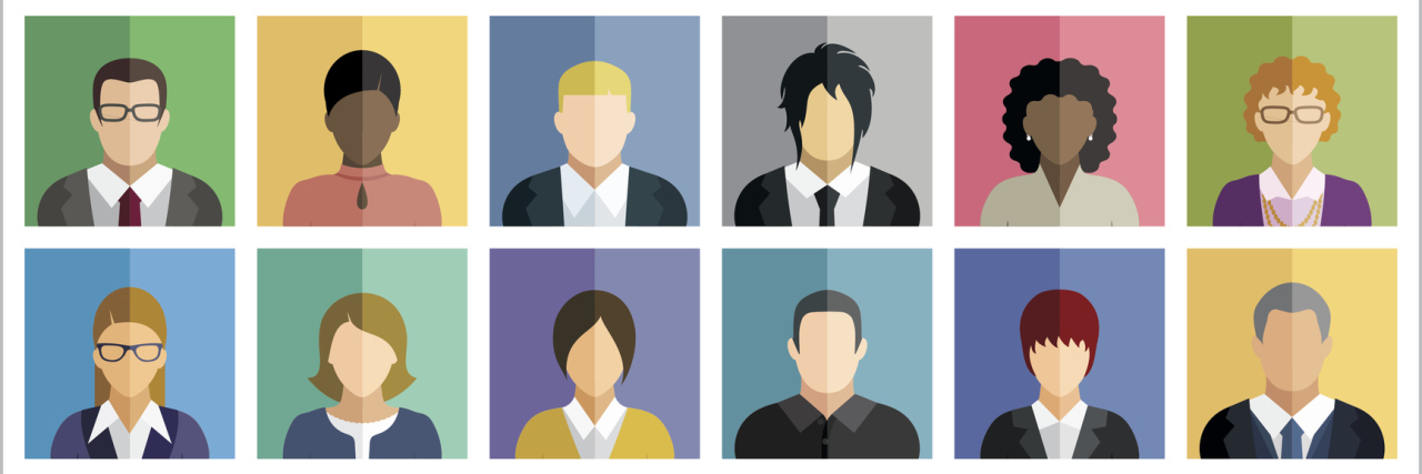 Joining Online Support Groups After Crohn's Disease Diagnosis small colorful illustrated icons of people