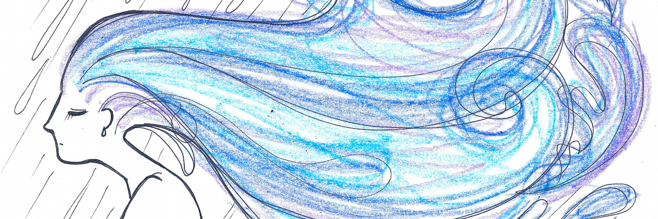 6 Symptoms of Anorexia Nervosa We Don't Talk About A woman with long hair standing in rain