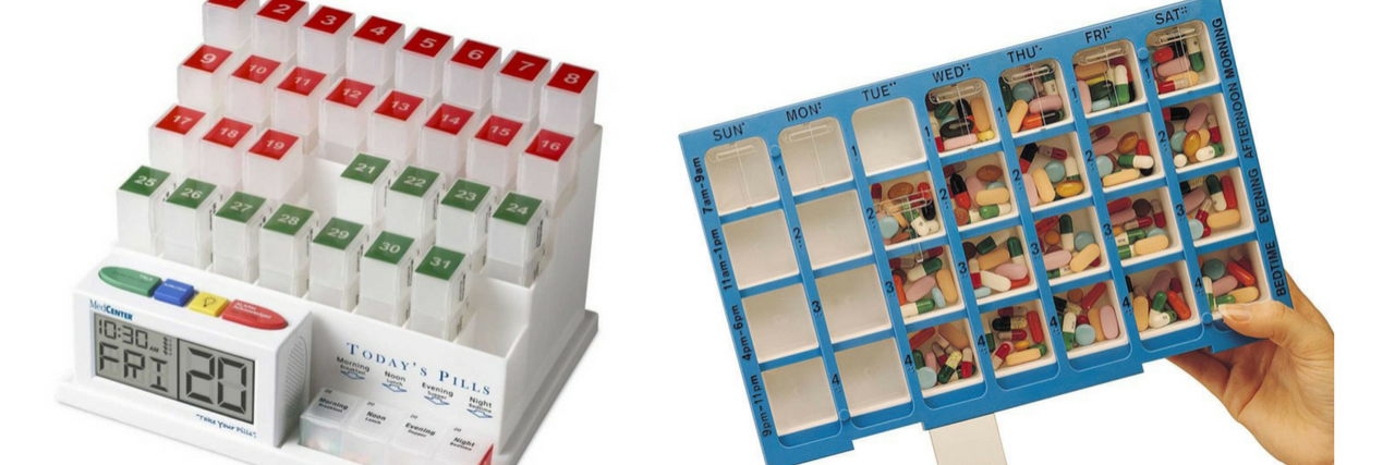 14 Pill Organizers That Can Help You Keep Track of Your Medications medcenter monthly pill organizer and ezy dose practidose pill organizer