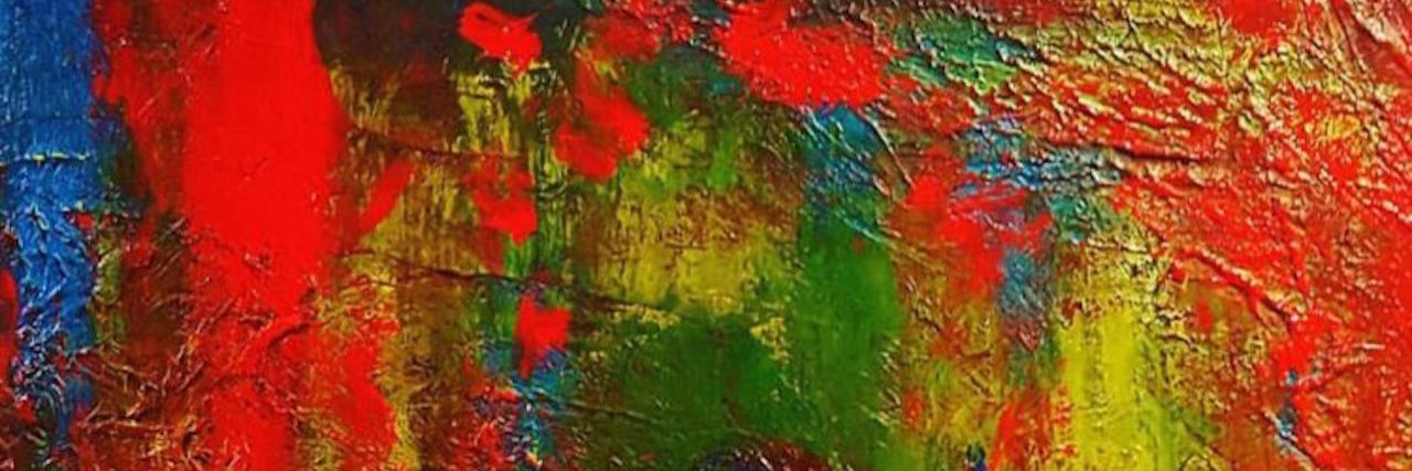 When I Tried to Heal, but Ignored My Symptoms Instead A red art piece titled, "Ancient Phoenix Rising."