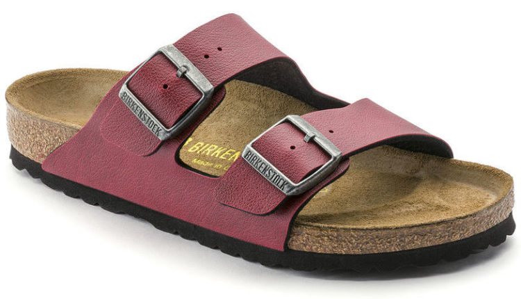 red birkenstock sandals