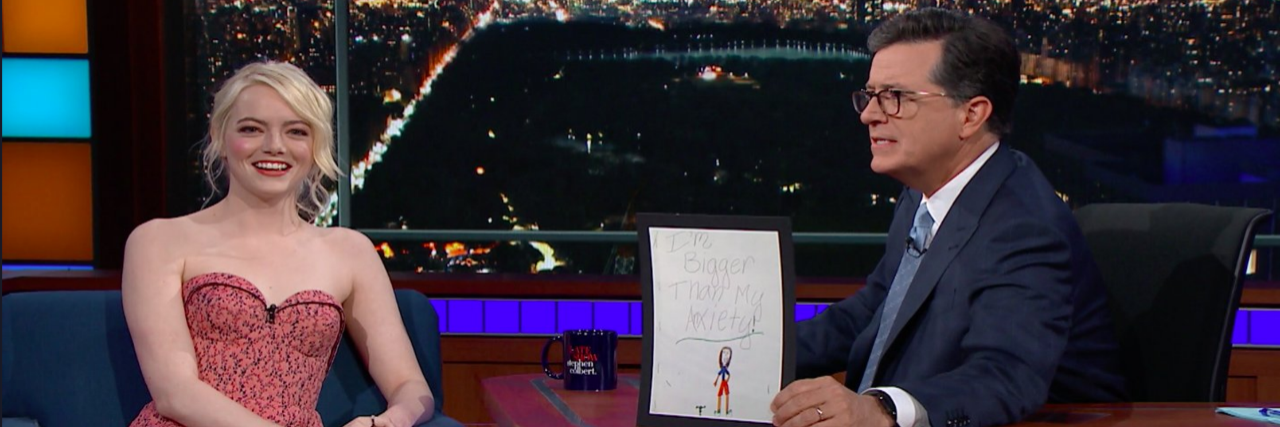 Emma Stone Talks About Childhood Anxiety on 'The Late Show'