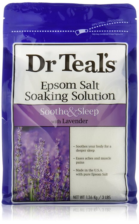 dr. teal's epsom salt soaking solution with lavender