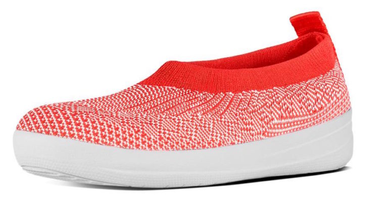 coral slip on ballet flat fitflops