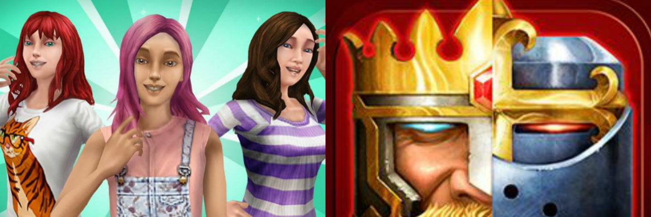 25 Phone Games People With Depression Play at Night sims and clash of kings