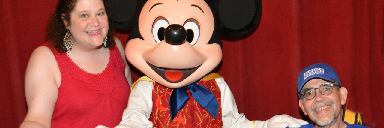 How Disney Brought Magic to My Husband's Life With ALS With Mickey at Walt Disney World, July 2014.