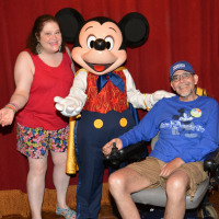 With Mickey at Walt Disney World, July 2014.