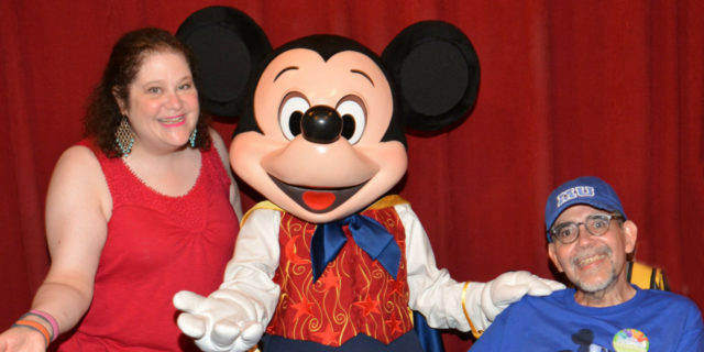 With Mickey at Walt Disney World, July 2014.