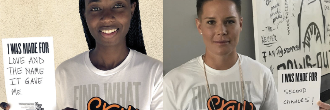 42 Reasons People Who Were Once Suicidal Are Glad They Stayed two people standing holding up signs