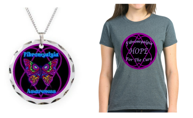 lorijdep fibromyalgia awareness necklace and fibro hope t-shirt