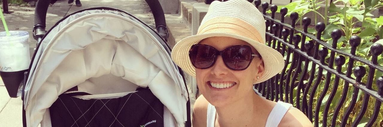 Drugs, Hugs, and Losing My Jugs: A Breast Cancer Journal-June 14, 2015 Jessica Sliwerski and Poppy in stroller