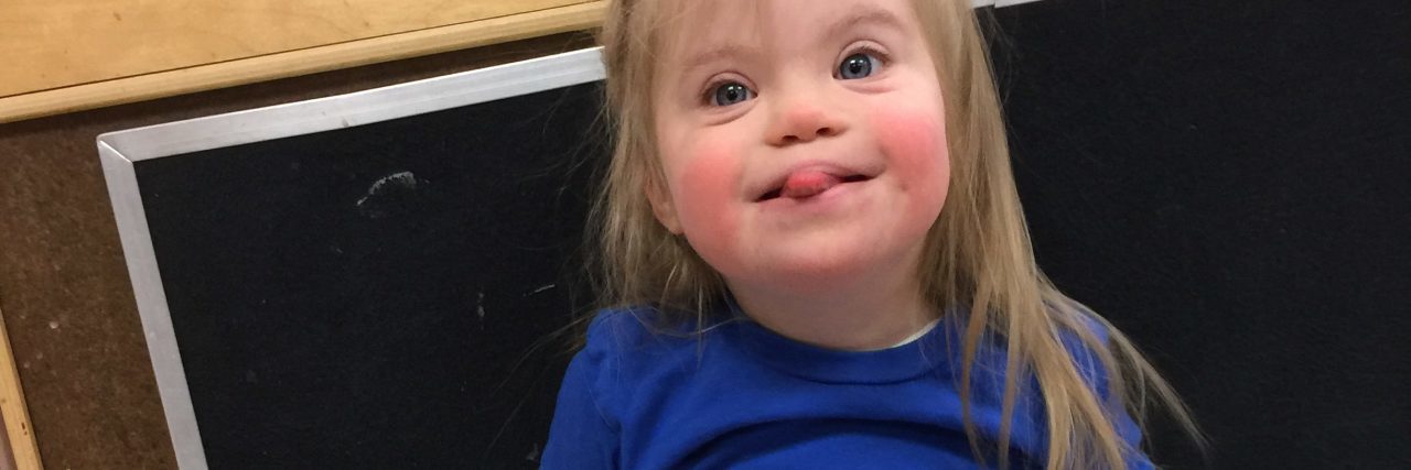 Down Syndrome Is Always on My Mind Little girl with Down syndrome