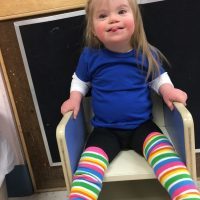 Little girl with Down syndrome