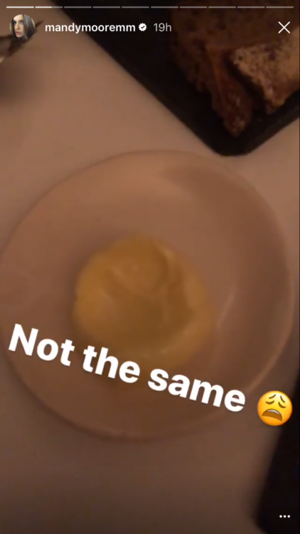 mandy moore instagram of butter