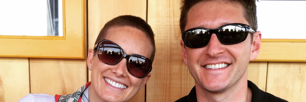 Drugs, Hugs, and Losing My Jugs: A Breast Cancer Journal-June 10, 2015 Jessica Sliwerski Kyle and Poppy at lunch