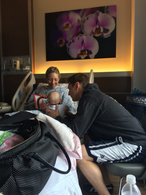Jessica Sliwerski, Poppy and Kyle reading in hospital