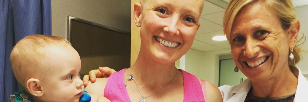 Drugs, Hugs, and Losing My Jugs: A Breast Cancer Journal-July 16, 2015 Jessica Sliwerski with Poppy and Doctor