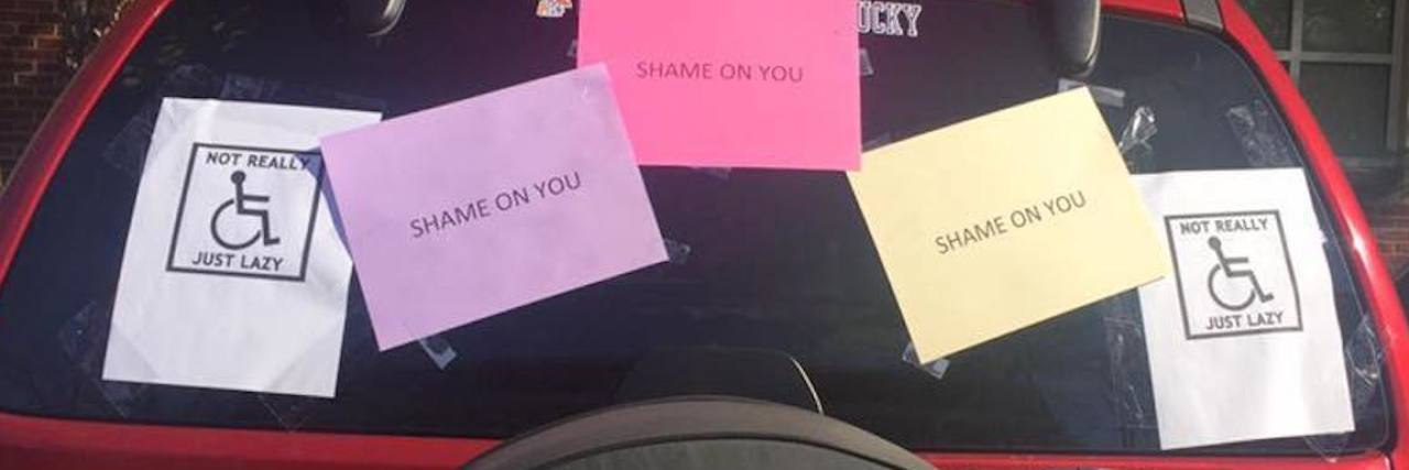 Student With Cancer Shares Photos of Angry Messages Left on Car Lexi Baskin car feature