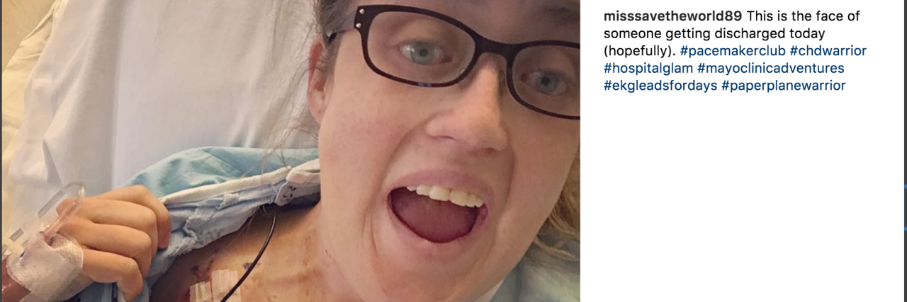 How My Selfies Encourage Me on Tough Days With Depression, Anxiety selfie of a woman in the hospital