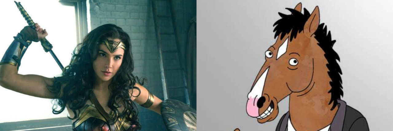 Costumes of Characters People With Anxiety and Depression Connect With wonder woman and bojack horseman