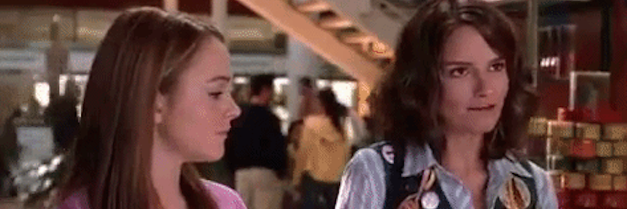 mean girls scene with lindsay lohan and tina fey