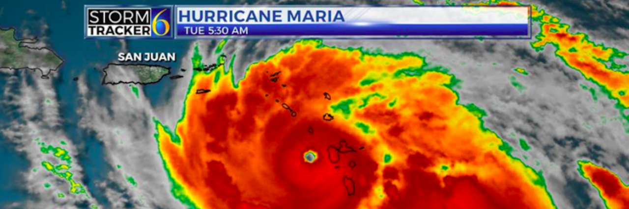 weather tracker of hurricane maria